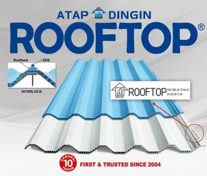 Atap Dingin Rooftop Ready Stock Untuk Rumah / Kanopi